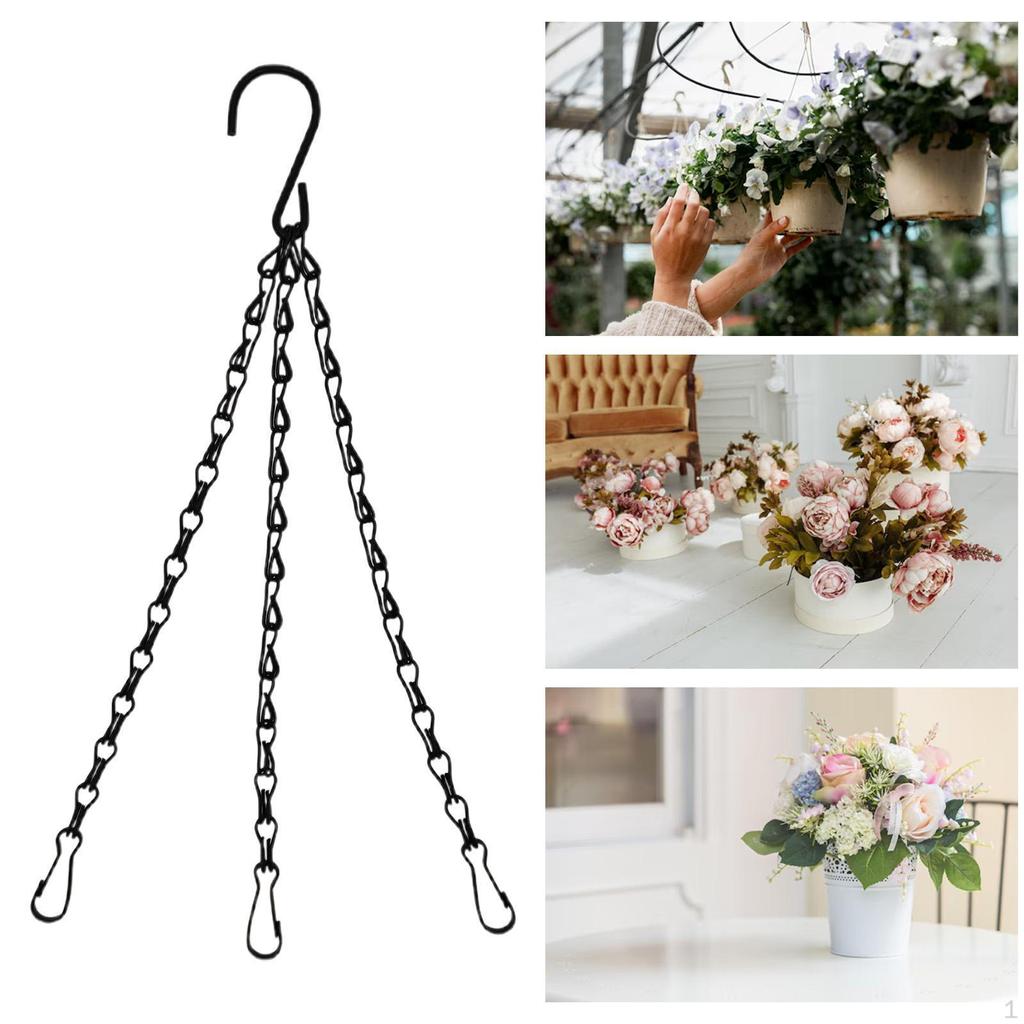 3 Lead Chain for Flower Pot with Hooks Hanging and Bird Cages