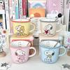 Милая керамическая кружка, высококачественная чашка для воды для девочек, градуированная чашка для детей, подарок на день рождения.