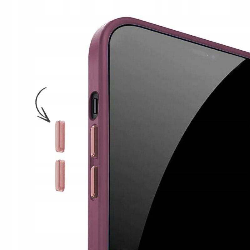 Case for iPhone 14 Pro Magsafe Magmat Reinforced Case Burgundy + Glass