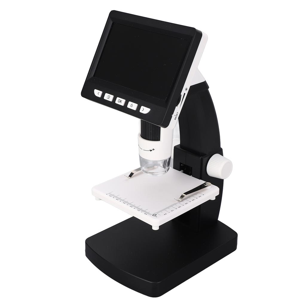 Digital Microscope with 4.3 Inch IPS Screen 50 to 1000X 2MP 1080P Electronic Magnifier Camera with 8 LED Lights for