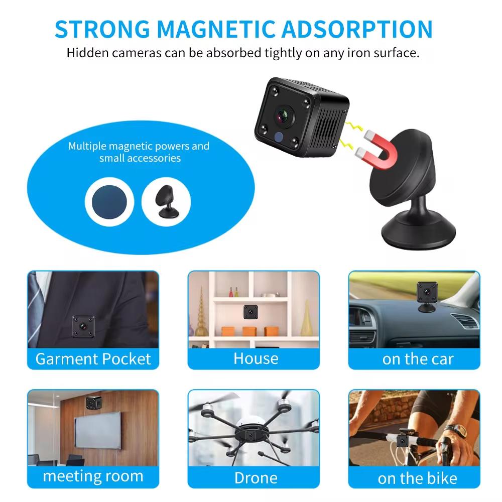 X6 Mini IP Cameras HD 1080P Wifi Sports Wireless Security Surveillance Built-in Battery Night Vision Smart Home Cameras