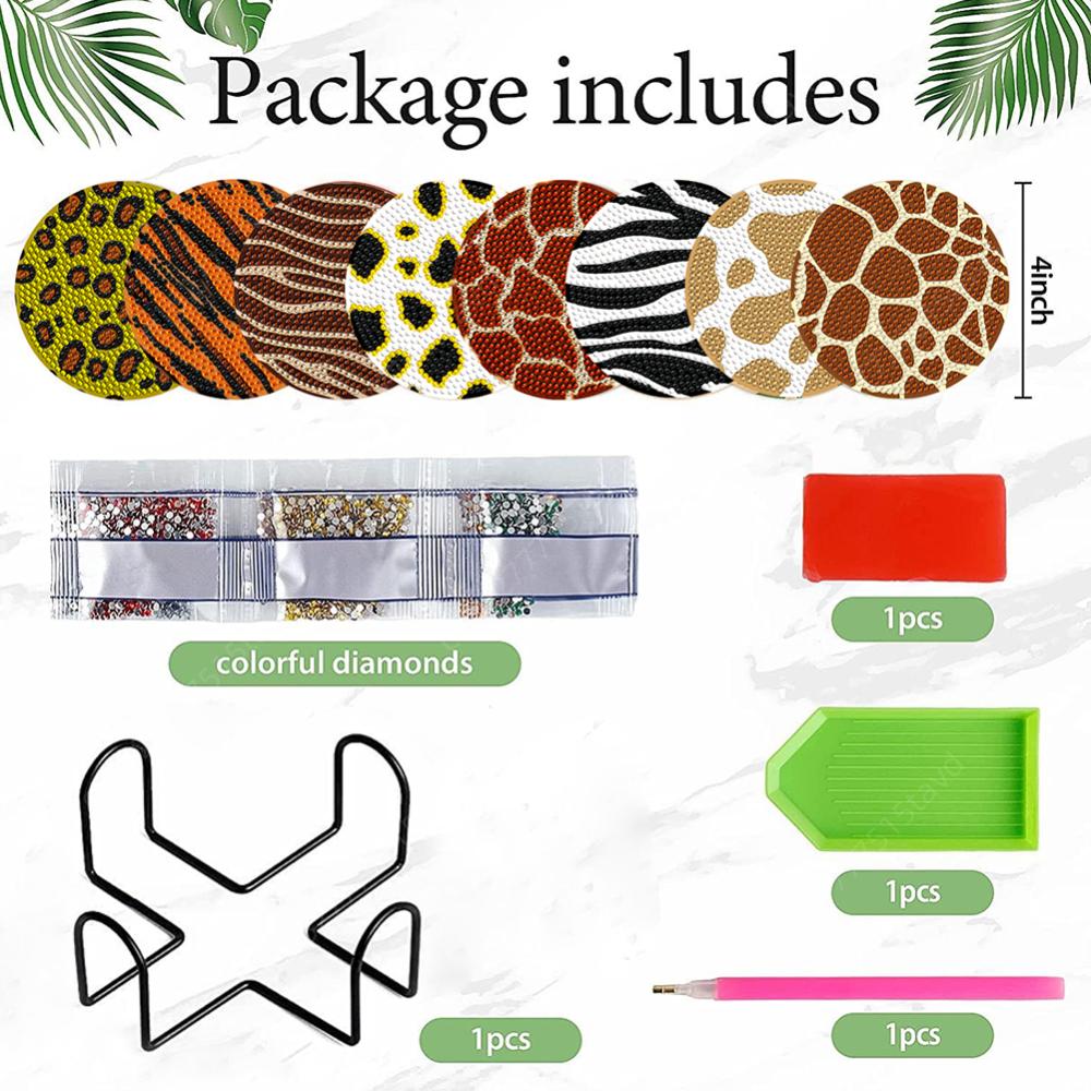 8 шт. наборы подставок с алмазной росписью деревянные подставки с алмазной росписью с держателем для кофейного столика бара кружки стеклянные стаканы пивные