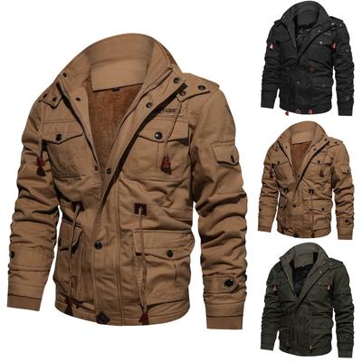 Новое мужское свободное повседневное хлопковое пальто с камуфляжным принтом и утолщенным капюшоном