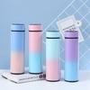 500ML Gradient Water Bottle Smart Insulation Cup Stainless Steel Thermal Cup Thermos for Travel Drinkware Car Cup Coffee Mug