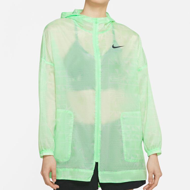 Nike Спортивная тканая куртка Женские топы Спокойный огуречно-зеленый CJ3039-318