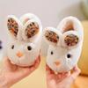 Cute Cartoon Rabbit Furry House Slippers for Girls, Warm Non-Slip Soft Indoor Walking Shoes for Autumn and Winter