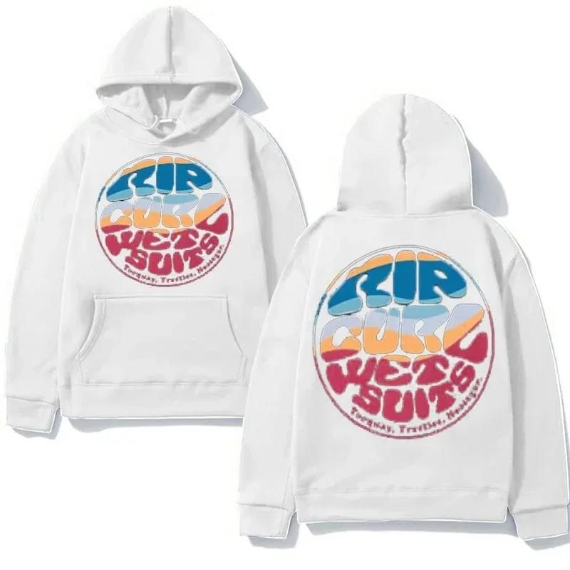 Men's Rip Curl Men Wetty Land Hoodie Loose Version Hoodies Men Fashion Long Sleeve Women Casual Harajuku Pullovers Sudaderas