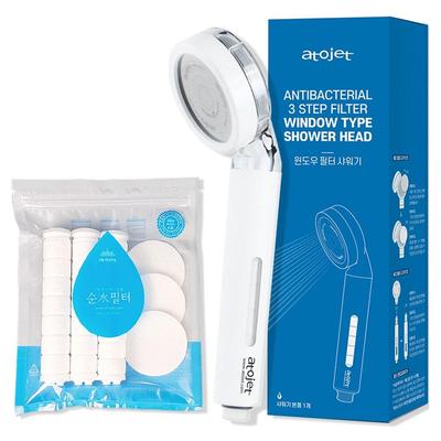 Насадка для душа с фильтром для окна 3-го поколения – Видимая фильтрация и конструкция без BPA, Корейская