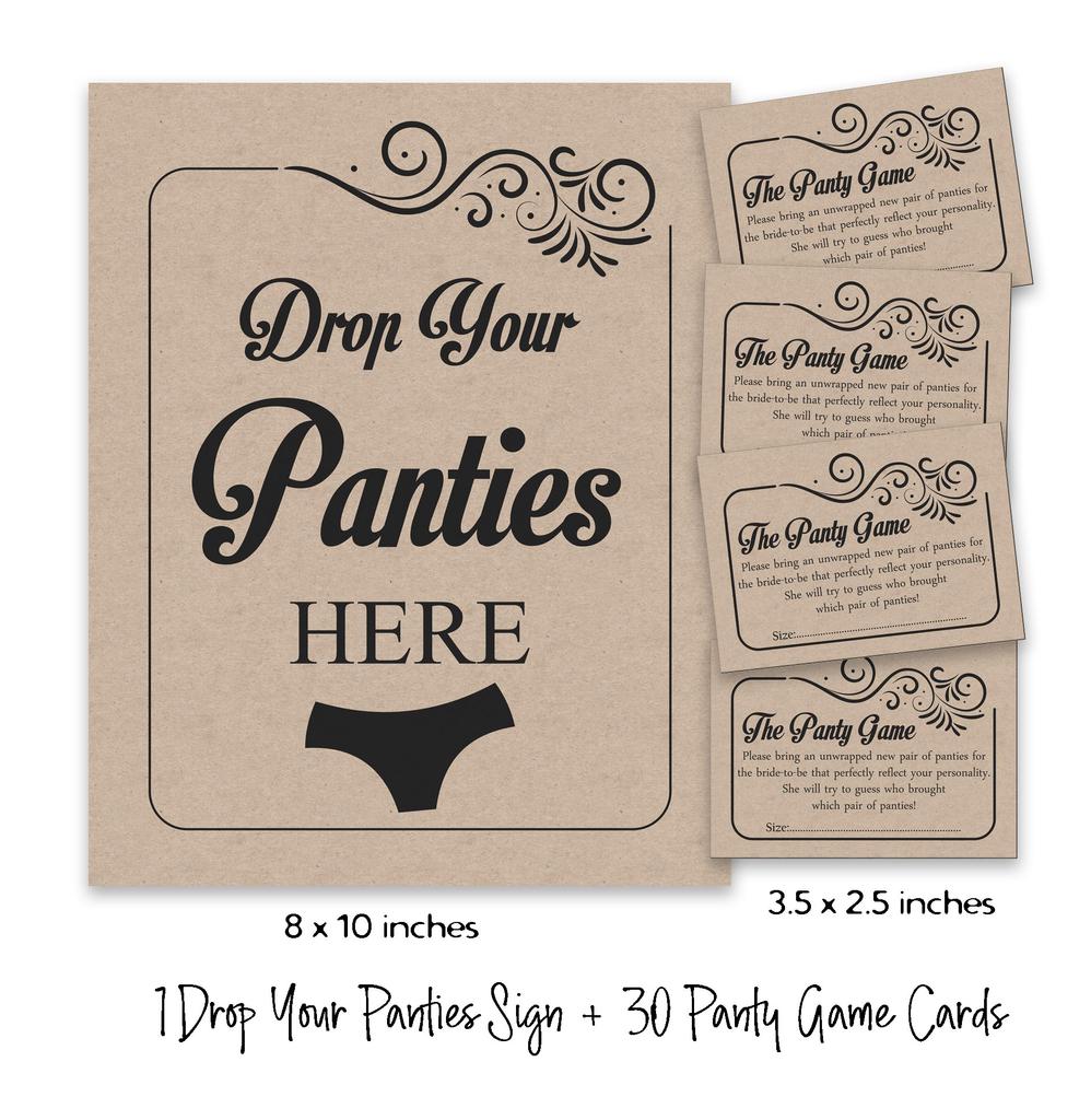Inkdotpot Девичник Вечеринка Бакалавра Игра с Трусиками Заполните в Стиле Крафт Игра для Девичника 1 ЗнакA    30 Размер