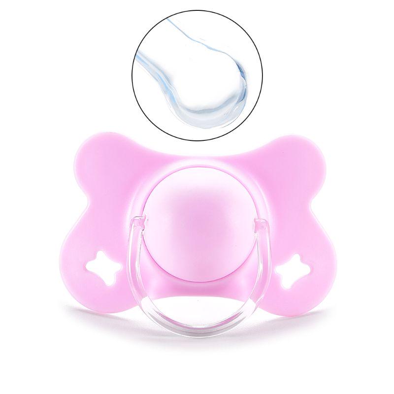 Детская соска-пустышка с крышкой в форме бабочки, круглая и плоская, силиконовая, для сна, для новорожденных, для укусов и жевания