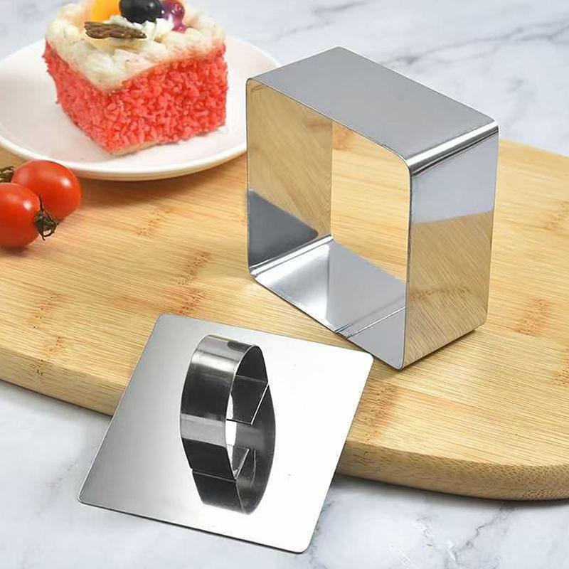Домашняя форма для выпечки тортов DIY Инструменты для украшения из нержавеющей стали Круглое серебряное кольцо Нарезка Резак Ручной Нажим Выпечка Аксессуары для украшения торта