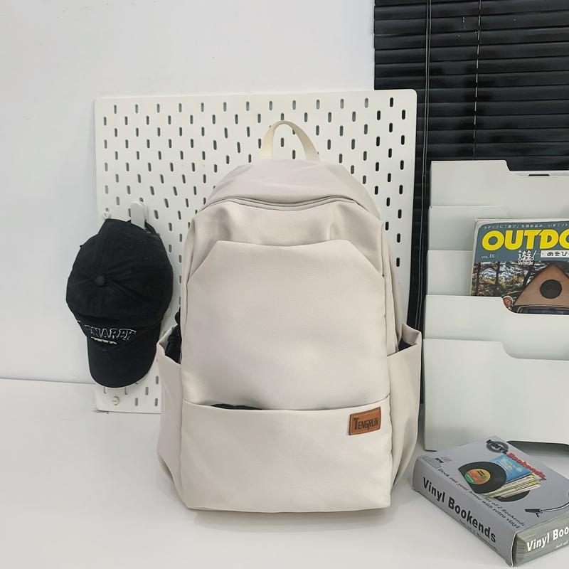Женский однотонный рюкзак Мужской рюкзак Легкая дорожная сумка для компьютера Студенческий школьный рюкзак