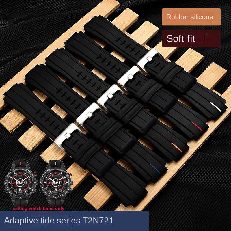 Для часов TIMEX Ремешок Мужской Приливный Компас Ремешок T2N721 T2N720 W2R55500 TW2T76500 Кожаная Часовая Цепочка Силиконовый Резиновый Ремень 24*16 мм