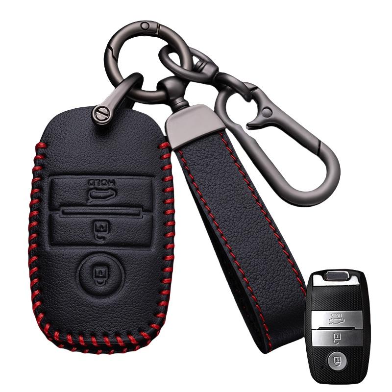 Кожаный чехол с 3 кнопками для KIA Rio Rio5 Sportage Ceed Cerato K3 KX3 K4 K5 Sorento Optima Picanto, чехол для автомобильного дистанционного смарт-ключа