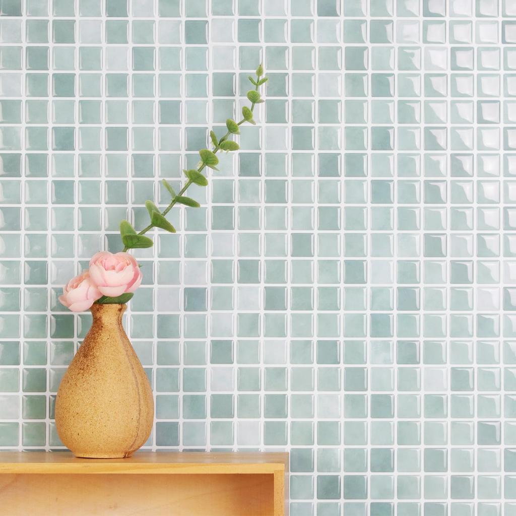 10x10 дюймов x 10 шт. 3D мозаичные виниловые плитки для фартука, самоклеящиеся, отклеивающиеся наклейки-плитка "под метро" для наклеивания на настенную плитку