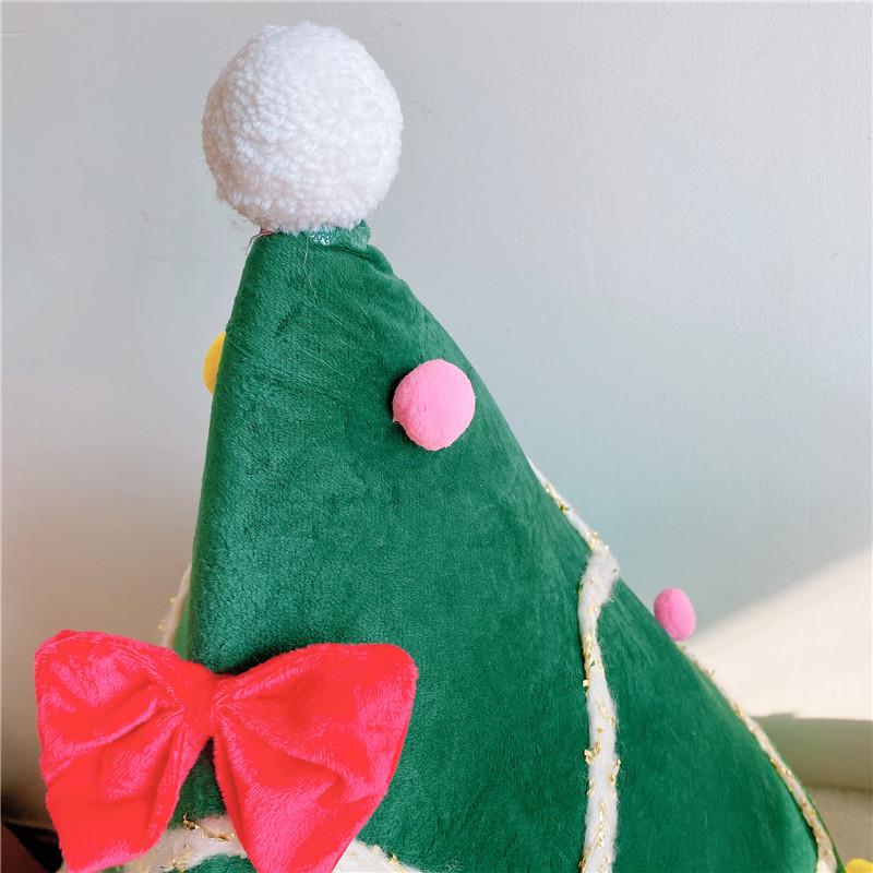 Winter Warm Pet Nest: Christmas Cat & Dog Igloo Bed with Bowknot