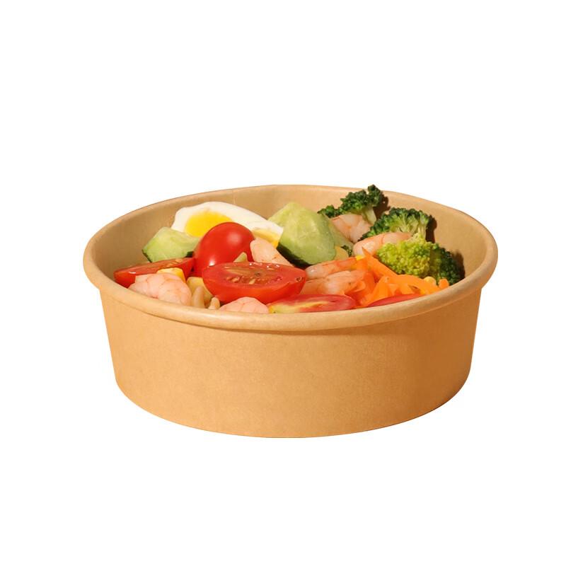 Food-Grade Kraft Paper Disposable Containers with Lids