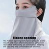 Уличная маска Ice Silk Sunscreen Mask для женщин, летняя, анти-УФ, быстросохнущая, дышащая, защита шеи, повязка на голову с ушами