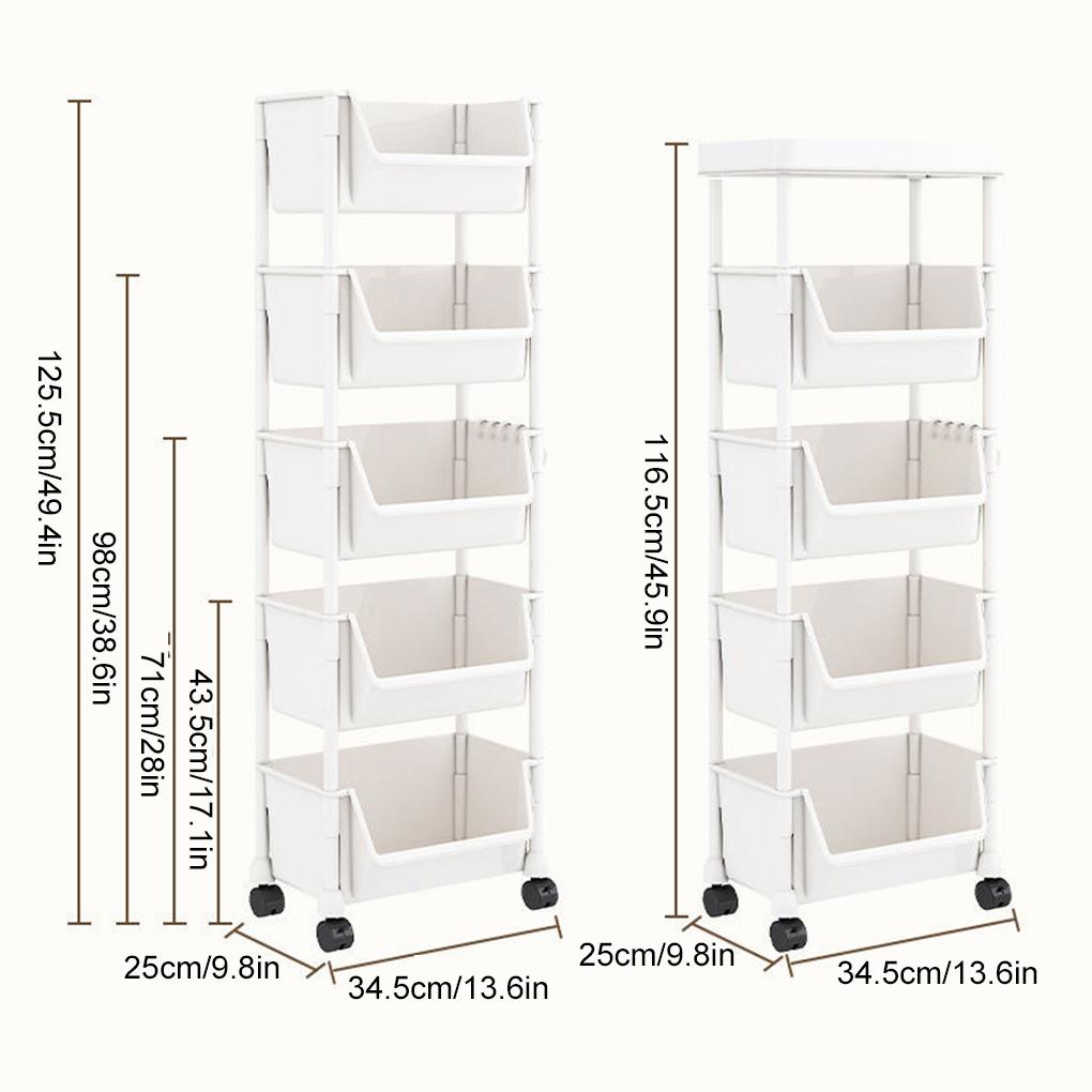 Тележка Книжная полка Кухонный стеллаж для хранения Кухонный уголок Узкий щелевой шкаф для хранения Ванная комната Гостиная Домашний органайзер