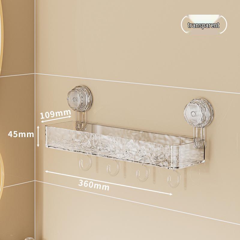 Настенная перфорированная полка для хранения на присосках с гофрированной поверхностью для раковины в ванной комнате и принадлежностей для ванны