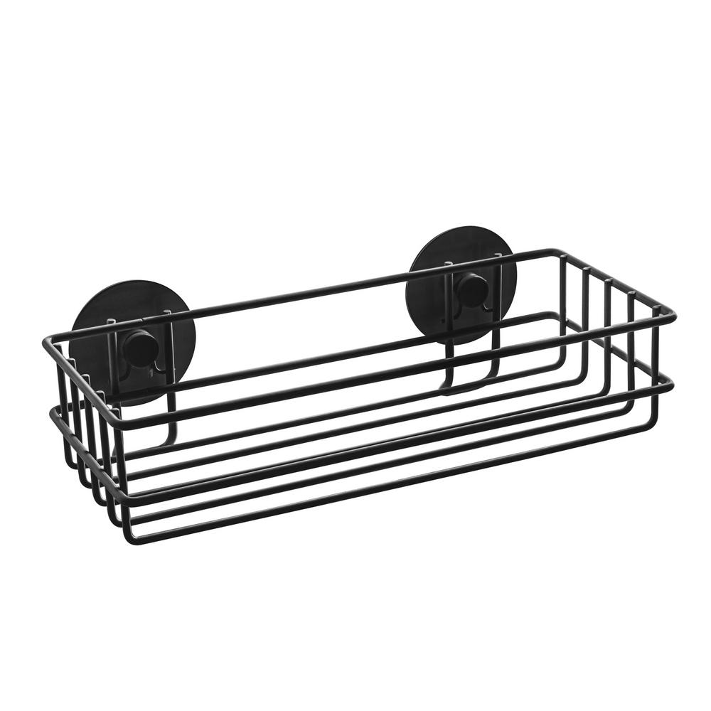 AWD INTERIOR 1665 shower shelf, black, self-adhesive