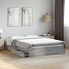 VidaXL Bed Frame with Drawers Sonoma Grey 160x200 Cm Engineered Wood, Bed, Storage Bed, Double Bed Frame, Bed 3280648