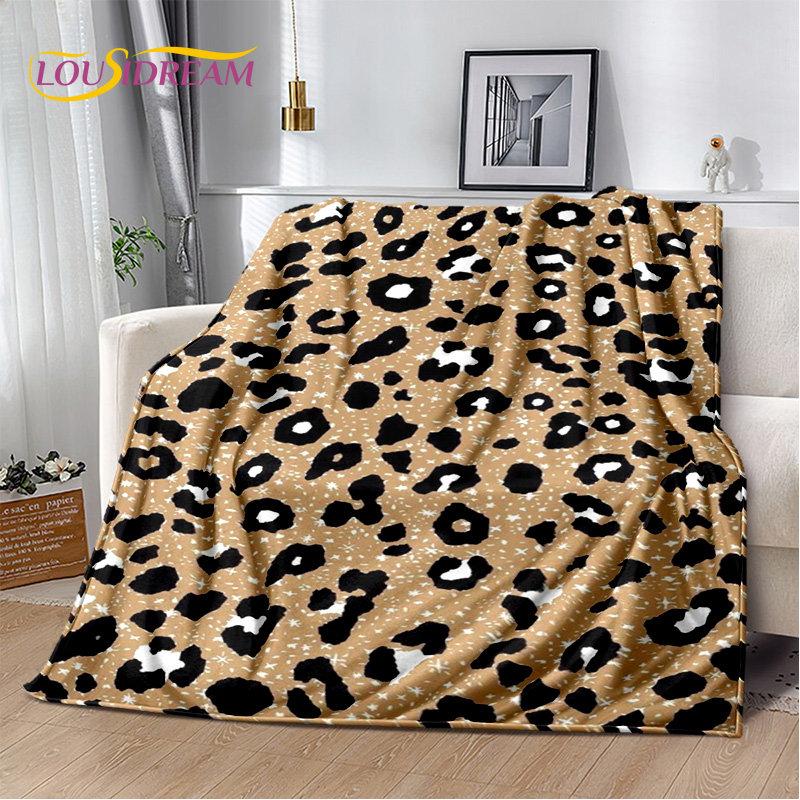 Мягкое плюшевое одеяло с 3D леопардовым принтом, фланелевое одеяло для гостиной, спальни, кровати, дивана, чехол для пикника, детское одеяло