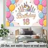 Party Backdrop 18Th Birthday Flat Designed Serves Photos Made Styling Embellishments Adornments Photo Booth Decor Birthday Party Decor