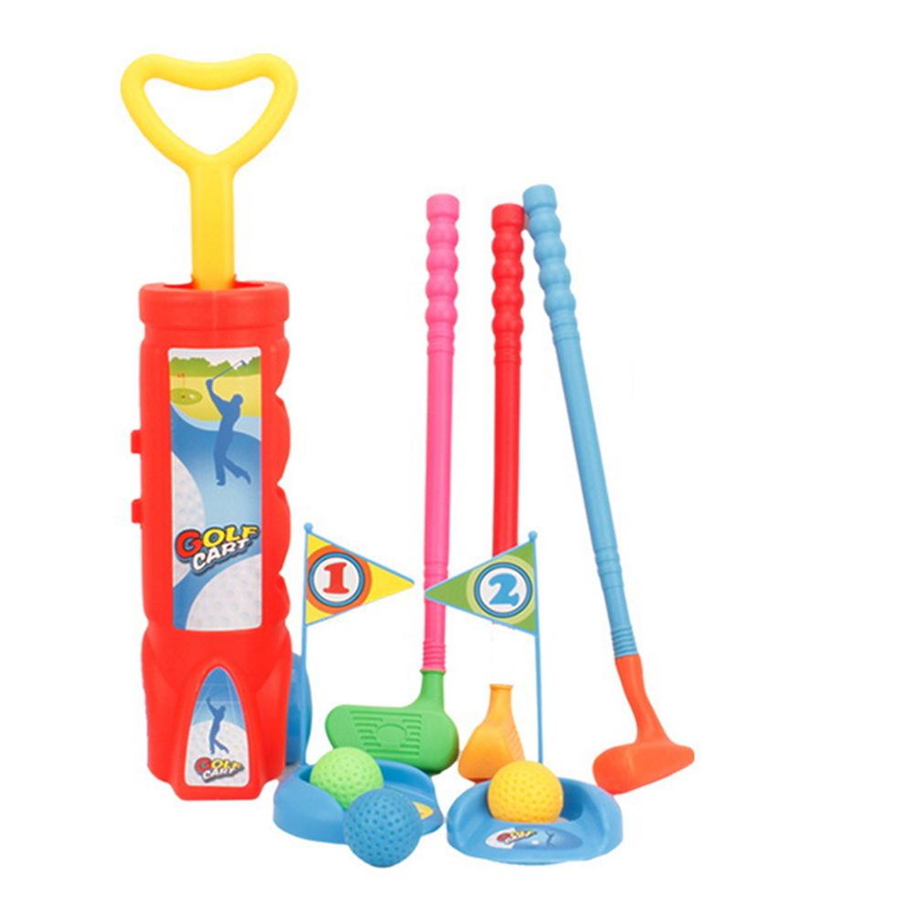 Kids Plastic Golf Training Set For Outdoor Sports Fitness Exercise Toy Parent Child Activities