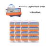 16Pcs Men Razor Blades 16Pcs For Shaving Cassettes 5 Layers Razor Blade