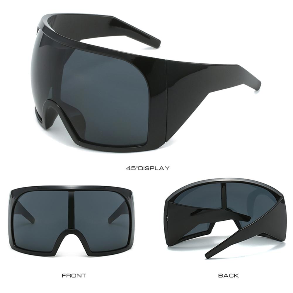 Оверсайз Оверсайз Очки Футуристические 2000-х Очки Очки-маска для Женщин и Мужчин