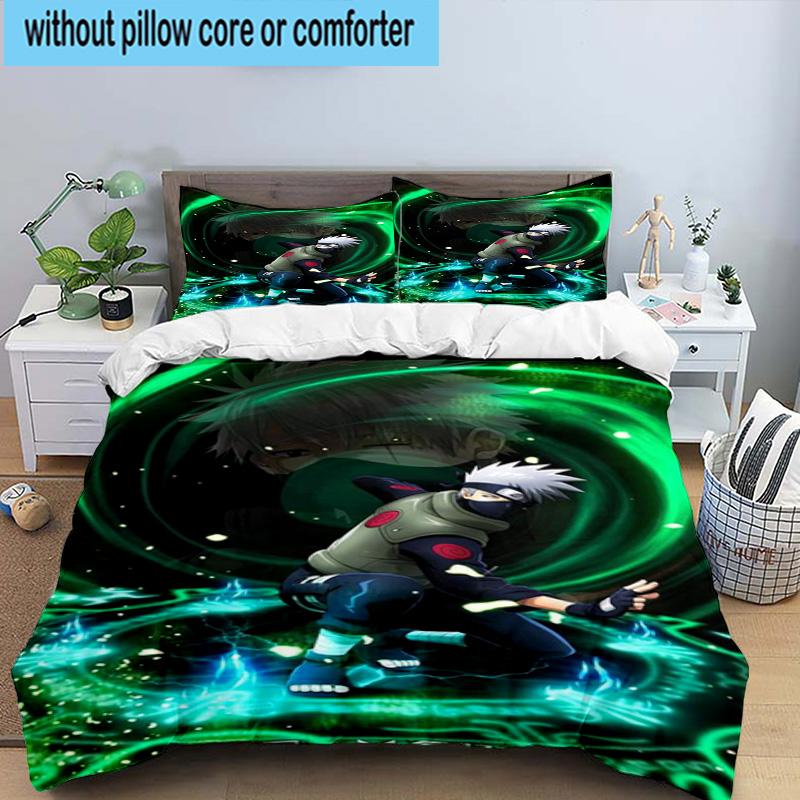 3PCS Ninja And Friends Collage 3pcs Bedding,Including 3PCS Duvet Cover And 2pcs Pillowcases Perfect for Christmas,Ideal for Bedroom, Dormitory