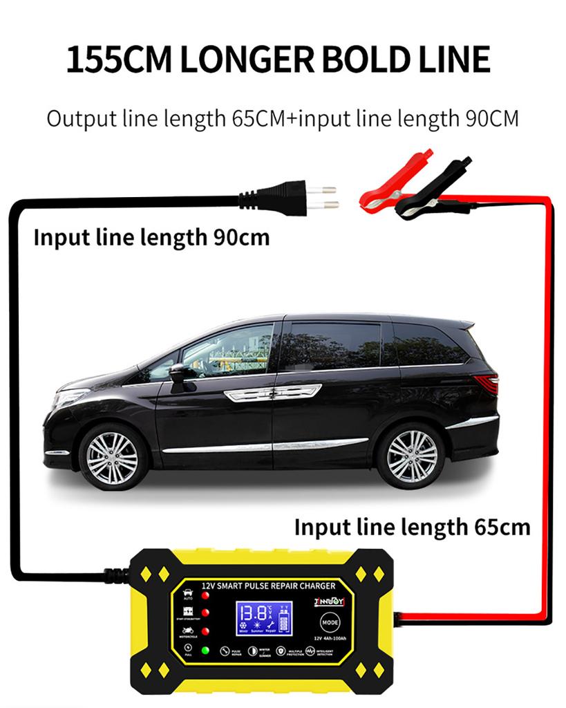 6A 12V автомобильное зарядное устройство для аккумулятора импульсный ремонт ЖК-дисплей умная быстрая зарядка AGM Deep Cycle GEL свинцово-кислотное зарядное устройство для автомобиля мотоцикла