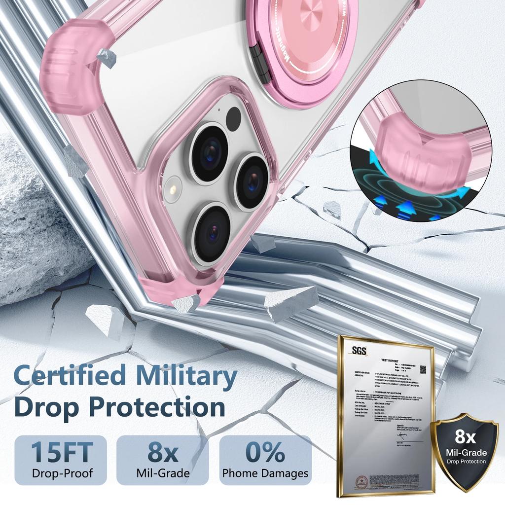 360 Degree Anti-Fall Rotating Holder Phone Case For iPhone 12 13 14 15 Pro Max 15 Plus Magnetic Cover For IPhone13 14 15 ProMax