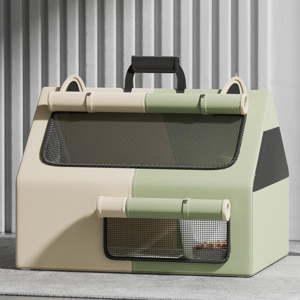 Палатка-клетка для кошек Удобная портативная закрытая палатка для питомцев из ткани Оксфорд для беременной кошки, зона для кормления