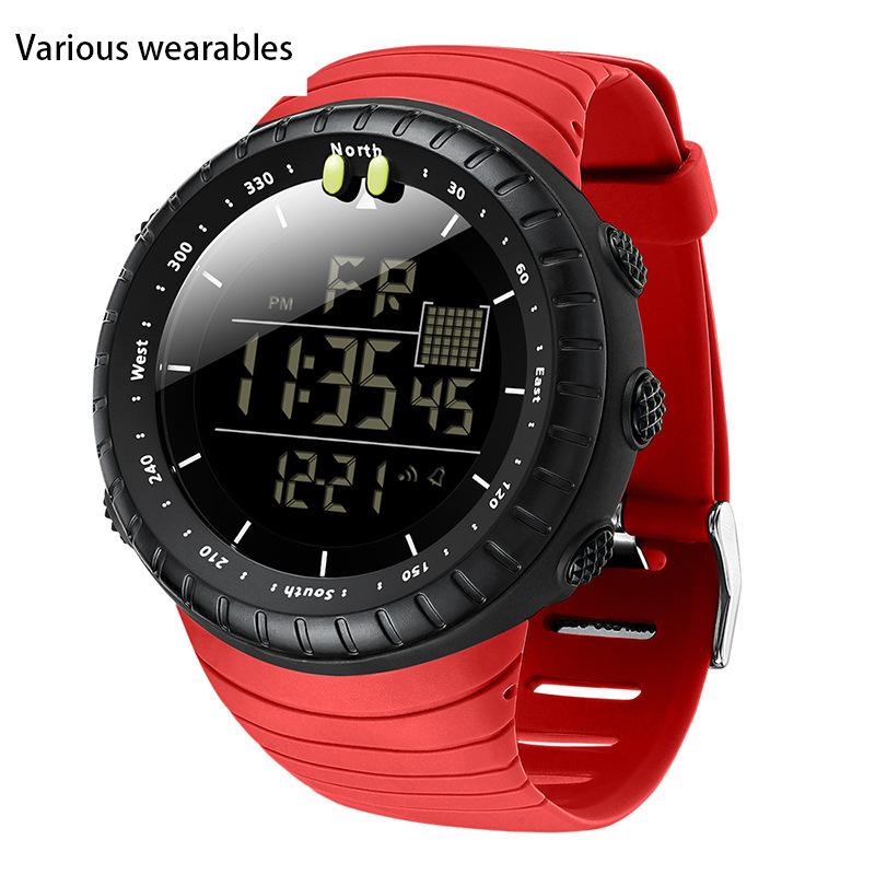 Модные цифровые часы с холодным светом, простые многофункциональные водонепроницаемые электронные часы, спортивные мужские часы для спорта на открытом воздухе