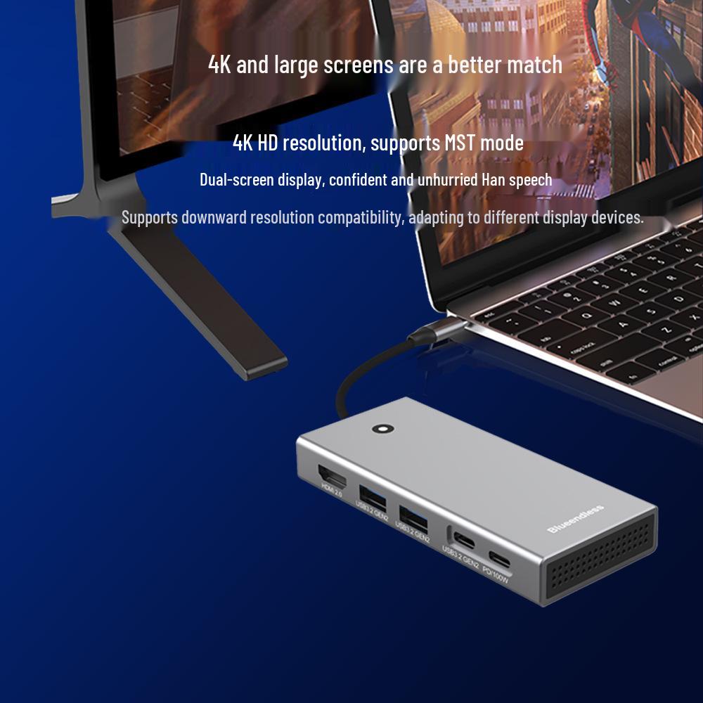 Док-станция Type-C M2 с двойным протоколом, HDMI 2.0 и USB-хабом для расширения ноутбука