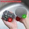 Cast Iron Scrubber 316 Stainless Steel Cast Iron Scrubber with Handle Steel Wool Scrubber Round Chainmail Scrubber Brush