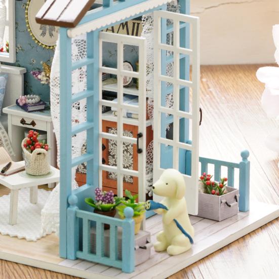 Декоративный, простой в сборке, полезный с легким кукольным домиком ручной работы, комплект мебели, детская игрушка, мини