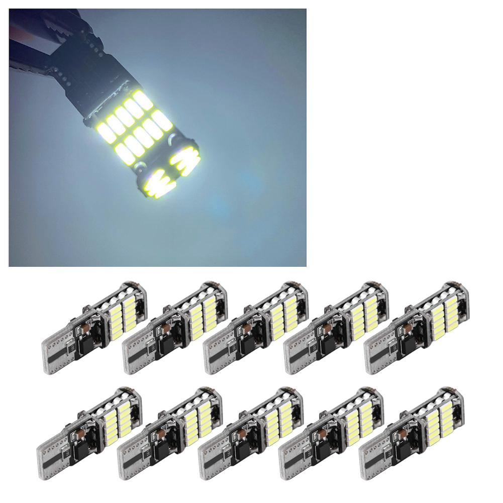 10 шт. T10 4014 26SMD автомобильная декодирующая светодиодная лампа Canbus без ошибок боковой габаритный фонарь номерного знака
