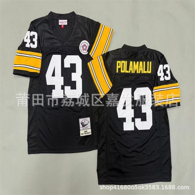 Pittsburgh Steelers Retro NFL Football Jersey Men Cotton Team Sport Uniform Fan Wear