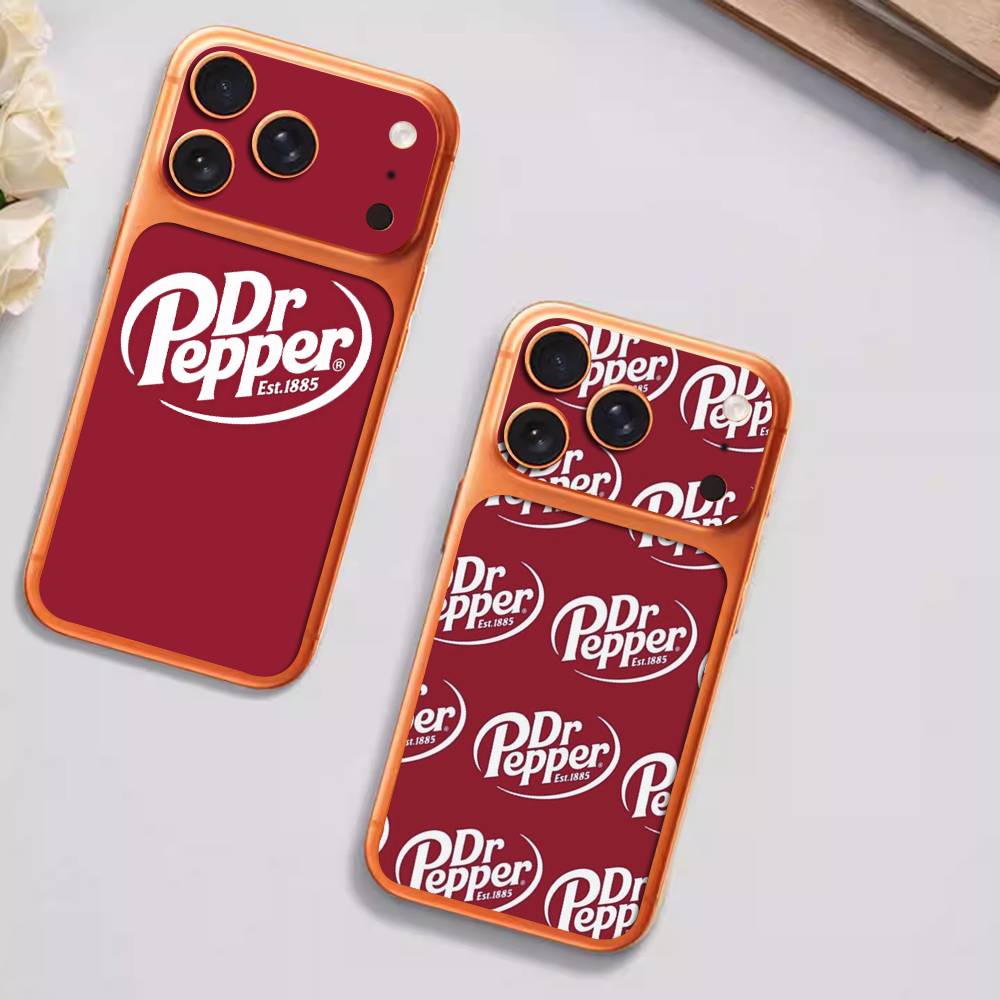 Бренд газированных напитков Dr Pepper Наклейка-обертка Для IPhone17 Pro/17pro Max Наклейка на телефон Кожаная пленка-защита задней панели Полное покрытие