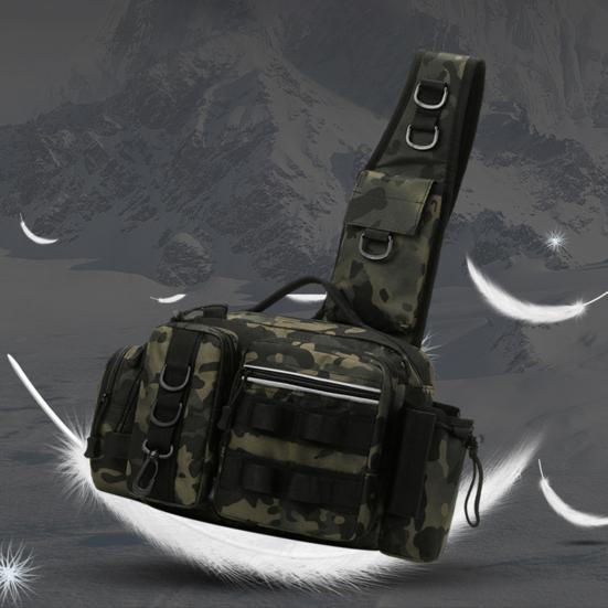 Рыболовная поясная сумка большой вместимости, рыболовная поясная сумка с держателем для удилища