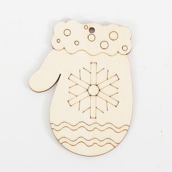 Yousheng 12 Pcs Wooden Christmas Ornaments To Paint DIY Blank Unfinished Wood Reindeer Santa Claus Christmas Tree Bell Wreath Cutouts for Winter