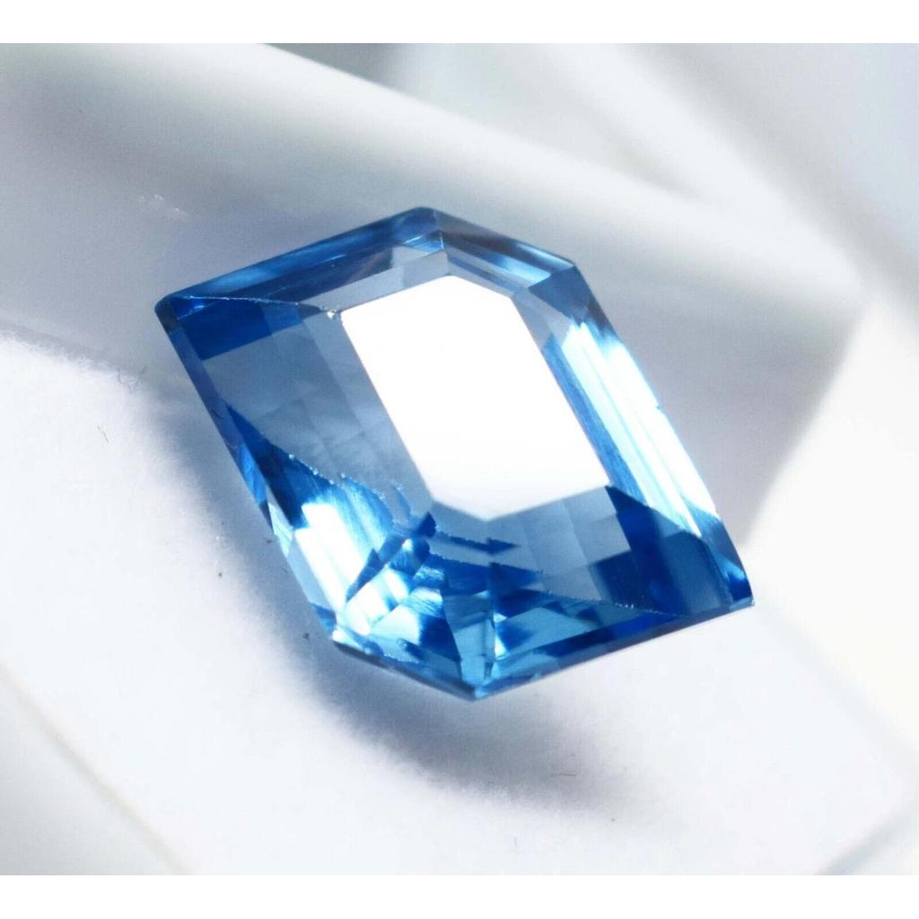 Certified Natural Sky Blue Aquamarine Fancy Cut 13-14 Ct Stunning Gemstone