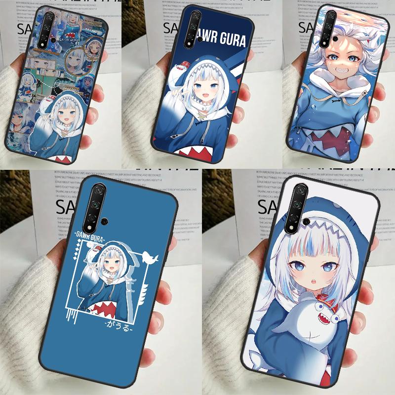 Gawr Gura Hololive Girl Funda For Huawei Nova Y91 Y90 Y70 Y60 Y61 9 10 SE 11i 8i 7i 3i 5T P30 P40 Lite P60 Pro Case