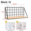 Wall Decoration Wood Hanging Shelf Without Drilling Bedroom Storage Basket Wall Rack Organizers