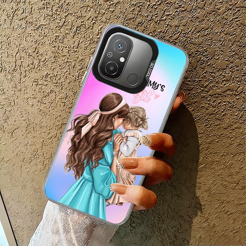 Girl Mom Baby Color Design Soft Phone Case for Xiaomi Redmi 15C 15 14C 13C 12C Poco X5 X6 X7 Pro X3 F8 F7 Ultra M8 13 12 Cover B