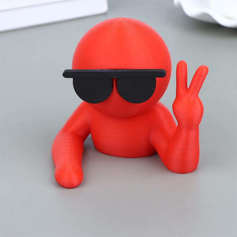 3D-печатный человечек-дверной упор с солнечными очками, креативная фигурка, декоративное украшение для дома, гостиной, настольное украшение