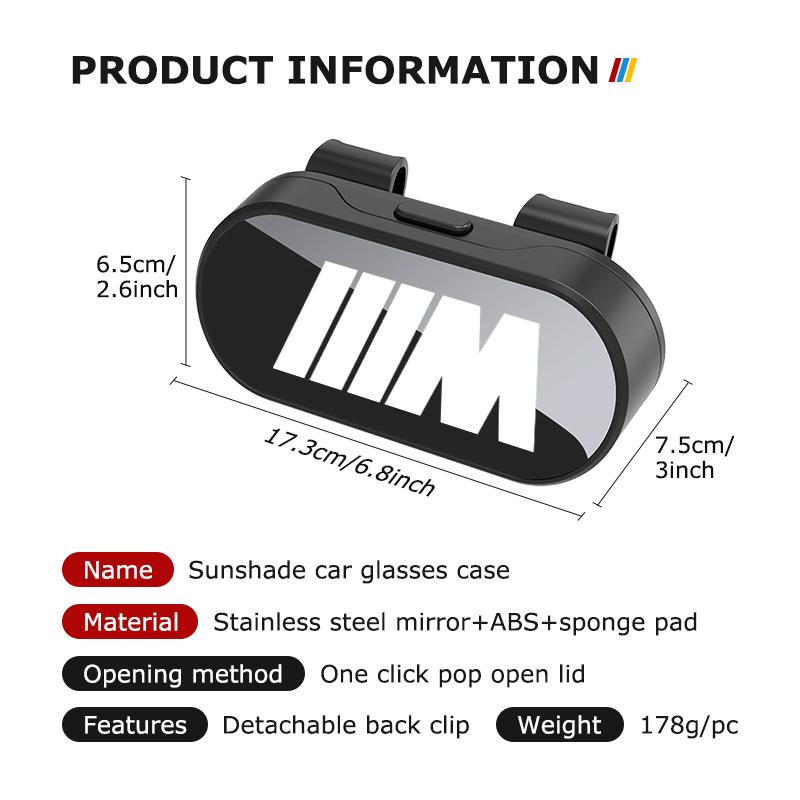 Car Sun Visor Glasses Holder Scratch Resistant Glasses Storage Case For BMW 1 3 5 7 Series M F01 F20 F10 F13 E52 E53 E60 E93